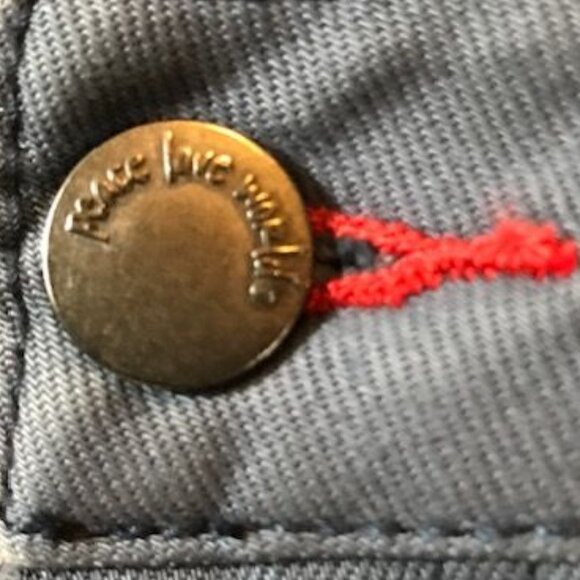 NWOT Peace Love World Dusty Blue Front Slit Top Stitch Seamed Stretch Jean - Picture 9 of 13